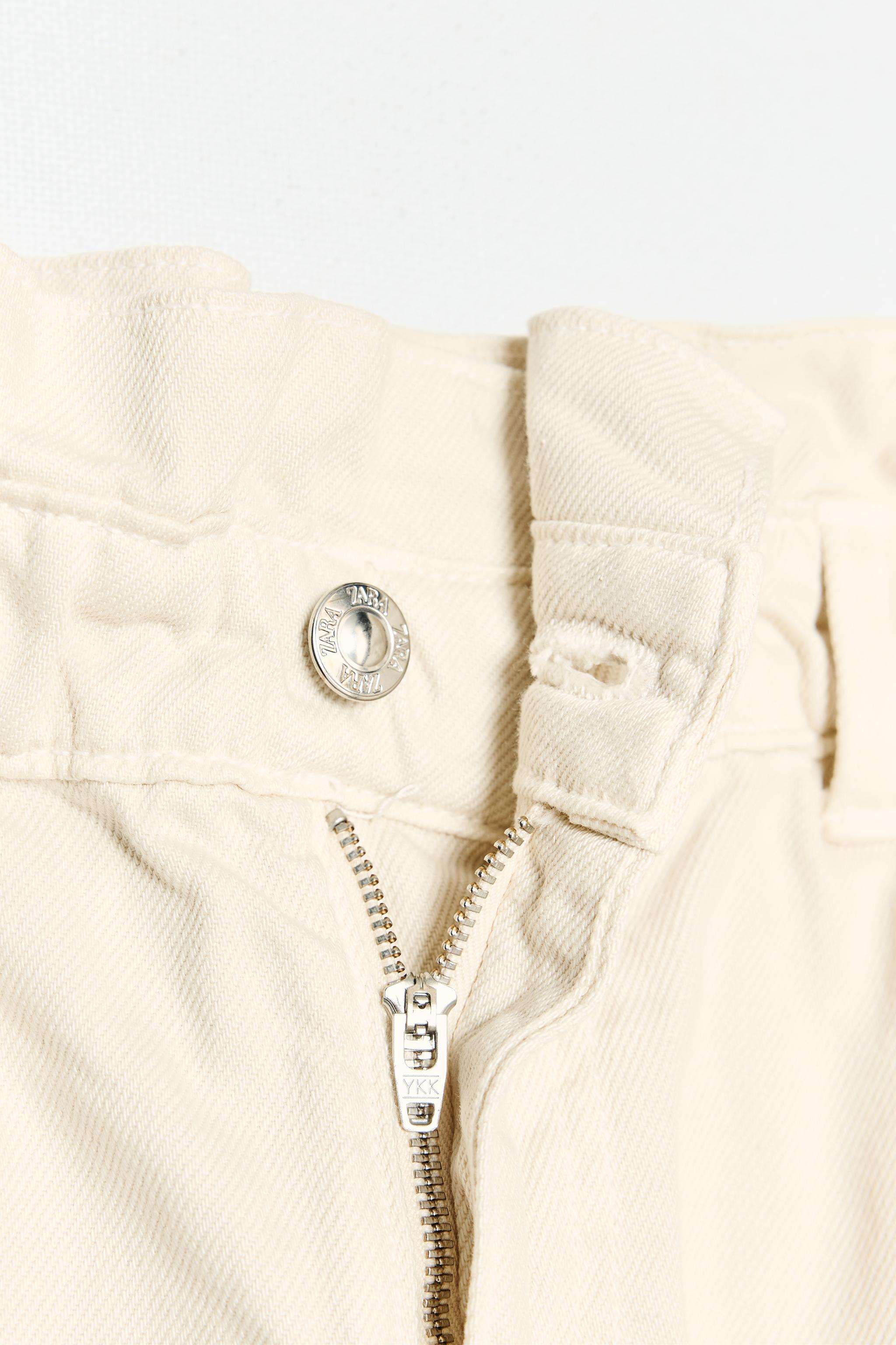 Z1975 DENIM PAPERBAG BELTED SHORTS